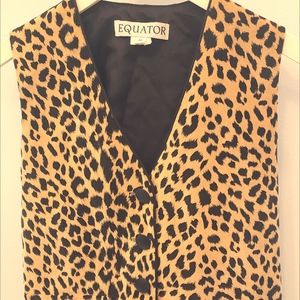 Cheetah print vest